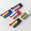 Rainbow mid-high socks, women's trendy socks, ins autumn and winter color-striped couple long socks, candy socks, one-piece consignment Specification image